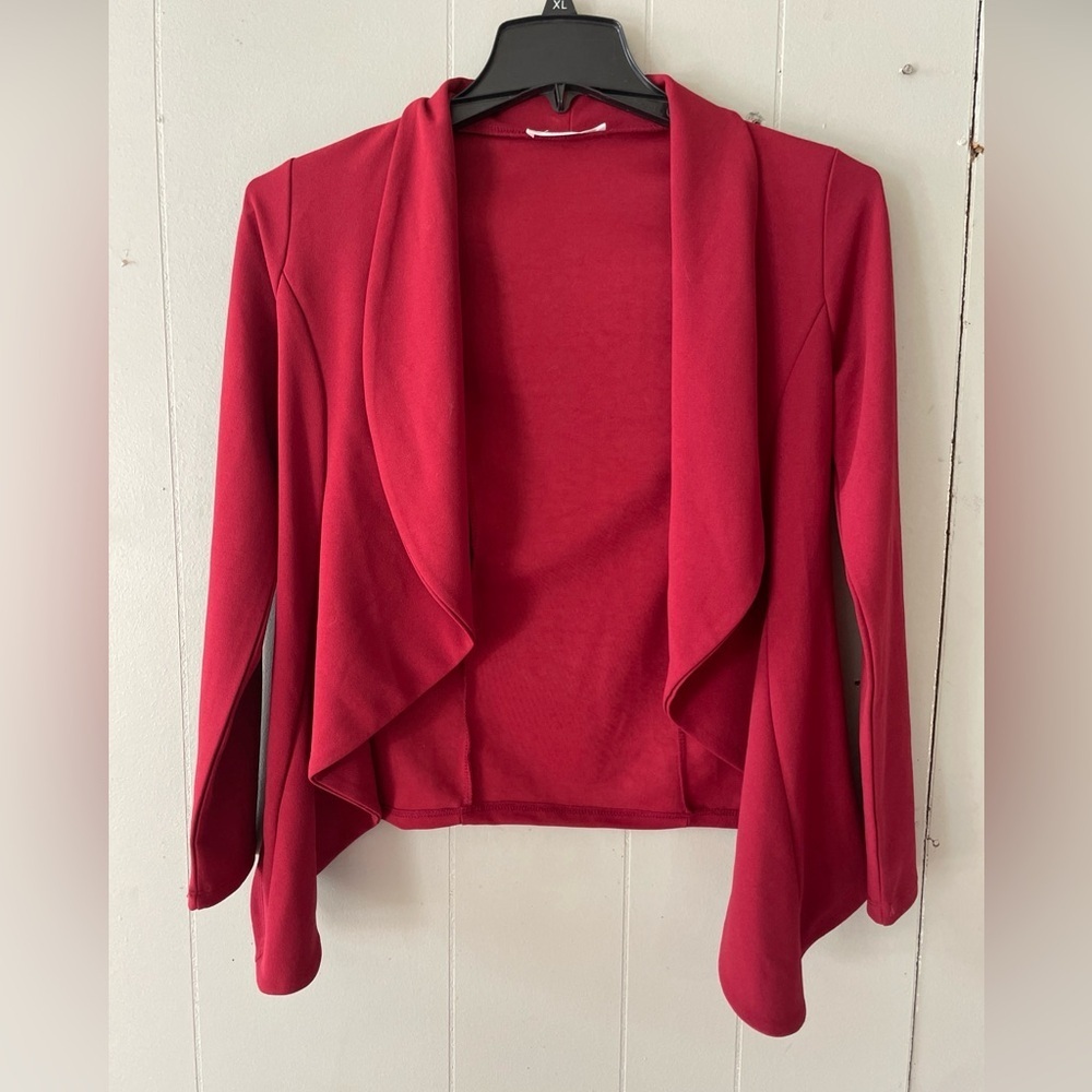 JJ Perfection Womens Cardigan Red Size Small
